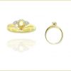 18k Nugget Ring & Diamond - Image 2