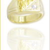14k Nugget Ring & Diamond - Image 2