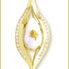Quartz, Diamond & Nugget Pendant